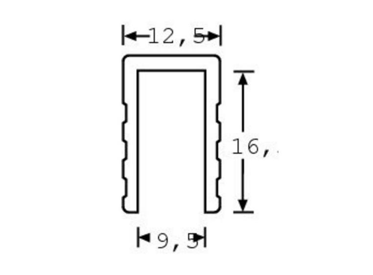 Adam Hall Hardware 6240 - Aluminium Capping Channel for 9.5 *Pris per meter